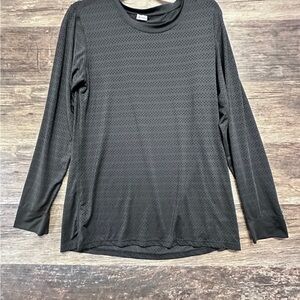 ZYIA Black Long Sleeve Tee breathable Casual Top